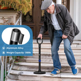 Tullyllify Standing Aids & Supports with Large Base, Adjustable Mobility Aids & Equipment, Devices to Lift Elderly Off Floor, Stair Lifts for Seniors(Black & Blue)