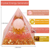Hopeseed Orgone Pyramid Flower of Life Orgonite Rose Quartz Healing Crystal Pyramid Chakra Reiki Positive Energy Generator for Reduce Stress Promote Relationships and Bring Success Spiritual Gift