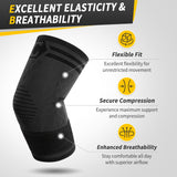 CAMBIVO Elbow Compression Sleeve with Removable Strap for Men & Women, Elbow Brace for Tendonitis and Tennis Elbow, Golfers Elbow Brace for Weightlifting, Arthritis, Workouts, and Reduce Joint Pain