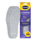 Dr Scholl’s Go Sockless! Cushioning Insoles for Women Men Unisex, 3 Pairs, Trim to Fit - Absorbs Moisture to Keep Feet Dry, Shoe Inserts for Women Men with Plush Terry Cloth Layer for Added Comfort