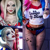 YEZUNIR 6 Sheets Harley Quinn Tattoos Temporary