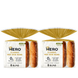 Hero Classic Hot Dog Bun - Delicious Rolls & Net Low Carb Hot Dog Buns | High Fiber, 0g Net Carbs, 0g Sugar & 90 Calories Per Serving | (16 Buns, Pack of 2)