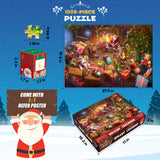 Jigsaw Puzzle Advent Calendar 2024 for Kids and Adults - 1008 Pieces Puzzle 24 Days Christmas Countdown Calendar - Family Game Christmas Gifts for Kids Adults - Christmas Toy House(27.56 x 19.68 Inch)