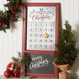 DII Christmas Advent Collection Decorative & Reusable Wooden Countdown Calendar, 30x15.37", Chalkboard