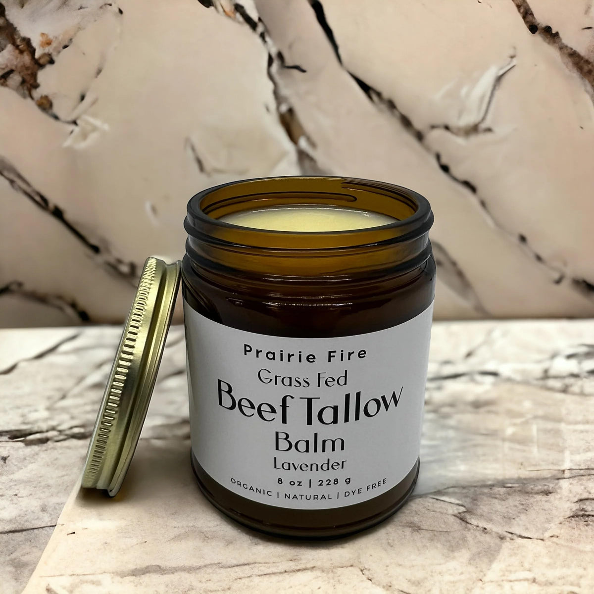 Prairie Fire Candles Beef Tallow Balm - 8 oz - Organic Grass Fed - Moi