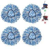 BonusLife 4-Pack Mop Head for O-Ceda RinseClea Spin Mop Refill 2-Tank System Only Easy Cleaning Microfiber Replacement