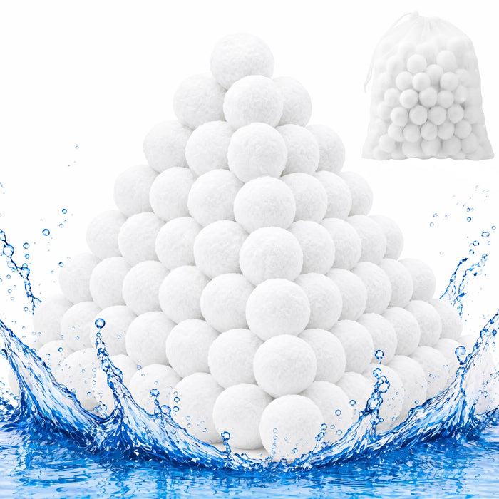 Sunwinx 3.6 LBs Pool Filter Balls for Sand Filter, Reusable Pool Sand Filter Balls, Eco-Friendly Pool Filter Media Balls for Swimming Pool, Aquarium Tank (Equals 120 LBs Pool Filter Sand, White)