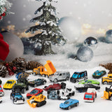 JOYIN 2023 Christmas Advent Calendar for Kids, 24 Days Countdown Calendar Toys with Diecast Cars Set for Boys Kids Party Favors, Classroom Prizes, Xmas Gift