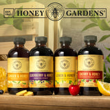 Honey Gardens Elderberry Syrup with Apitherapy Raw Honey, Propolis & Elderberries | Traditional Immune Formula w/Echinacea | 8 fl. oz.