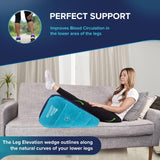 Leg Elevation Pillow by Recovery Wedge, Inflatable Wedge Pillow for Sleeping and Post-Surgical Recovery, Improve Circulation and Reduce Swelling, Speed Injury Recovery. (Large triangle)