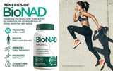 BioNAD NAD+ Booster | Sirtuin Activator | Anti Aging | Proven Nicotinamide Riboside Booster | Metabolic Activator | Boosts NAD+ and Natural Energy | Vegan Friendly | 60 Capsules