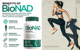 BioNAD NAD3 NAD+ Supplement | NRF2 Activator | Anti Aging | Proven Nicotinamide Riboside Booster | Metabolic Activator | Boosts NAD+ and Natural Energy | Vegan Friendly | Non GMO (2 Pack)