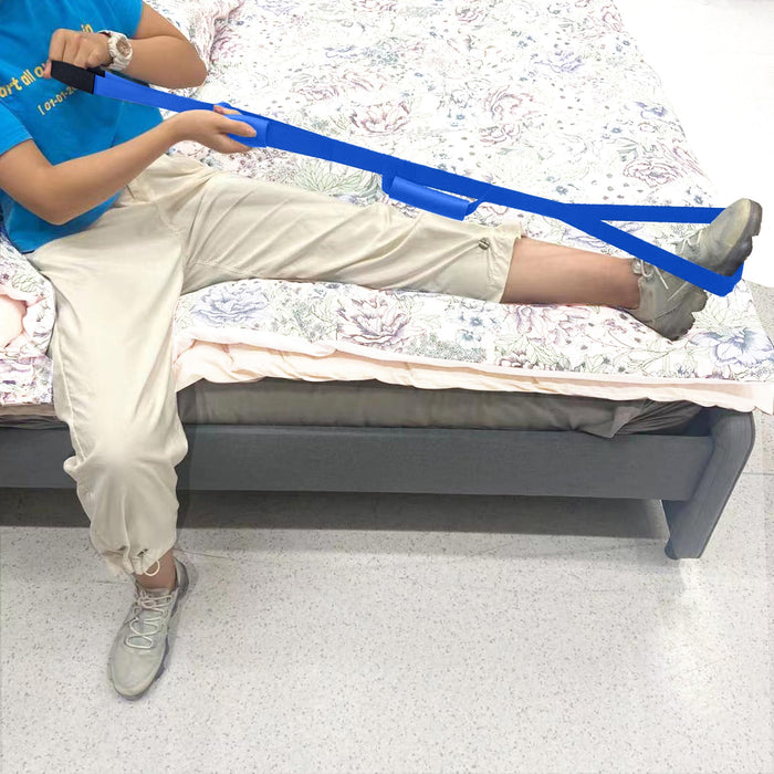 Homymusy 42 Inch Leg Lifter, Leg Lifter Strap with Large Foot Loop-Mobility Aid for Disables and Elderly,Leg Lifter After Hip Replacement for Hip Knee Surgery Recovery(Blue)