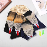 lasuroa 2 Pairs Trump Socks, 2024 Trump Funny Merchandise with Hair Trump Novelty Socks with 2pcs Combs Funny Gift Socks for Men and Women, 10-11