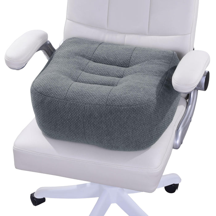 HOMBYS Extra Thick Chair Cushions for Office,6 in Breathable Adult Booster Seat for Car,Car Seat Cushion to Raise Seat Height,Shredded Memory Foam Desk Chair Cushion for Long Sitting,Dark Grey