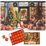 Christmas Advent Calendar 2024 Jigsaw Puzzles - Christmas Shop 1000 Pieces Holiday Puzzles for Kids and Adults, 24 Boxes Puzzle Countdown Calendar to Christmas Family Toys Gift (27.6 in x 19.7 in)