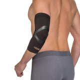 Copper Fit CFPROEL Pro Series Performance Compression Elbow Sleeve, Black with Copper Trim, Medium