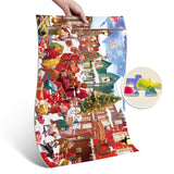 Advent Calendar 2024, Christmas Puzzle for Kids and Adults, 24 Days Countdown Calendars for Boys Girls, 1008 Pieces Christmas Puzzle in 24 Boxes, Lively Christmas(27.56 x 19.68 Inch)