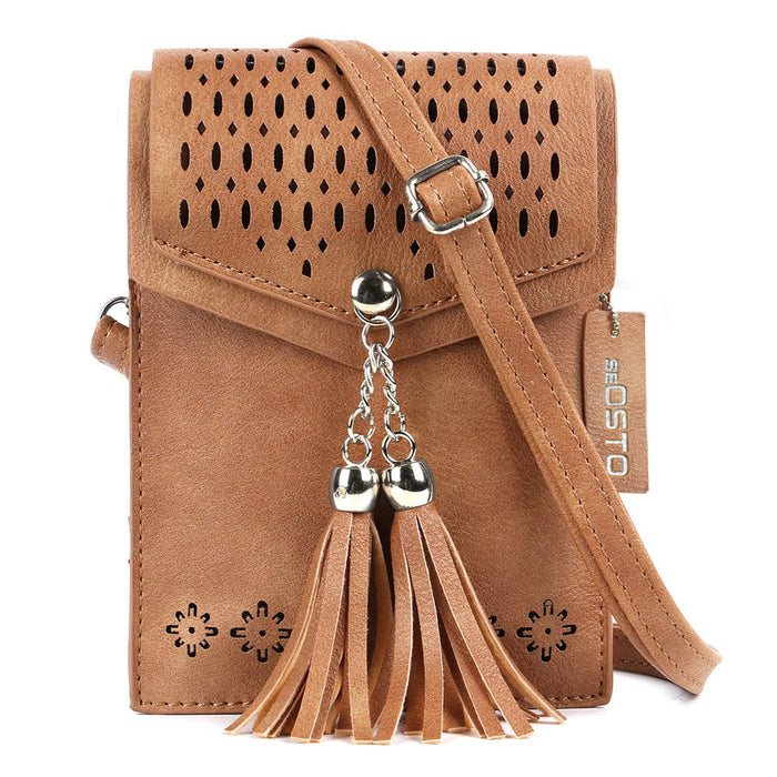 seOSTO Small Crossbody Bags for Women, Tassel Purse, Gifts for Teen Girls
