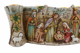 Silent Night Collection Scroll Nativity Scene Advent Candle Holder Approx 11-inch Long and 4.5-inch Height