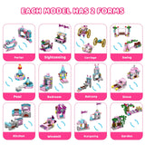 JOYIN 2023 Christmas Advent Calendars 24 Days Countdown Calendars with Girls Princess Castle and Ice Cream Truck Building Blocks for Girls Kids STEM Building Toys Party Favor, Xmas Gifts, Classroom