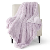 Bedsure Soft Lavender Throw Blanket for Couch, Fluffy Fuzzy Blankets & Throws for Bed, Sofa, Cozy Plush Sherpa Fleece Faux Fur Blanket, Thick Warm Christmas Blanket Gifts for Women, Men, 50x60