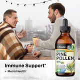 MAUWE HERBS Pine Pollen Tincture - Organic Pine Pollen Powder Liquid Extract for Immune Support - Alcohol & Sugar Free Natural Herbal Supplement - Vegan Pine Pollen Drops 4 Fl.Oz.