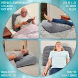 Circa Air Inflatable Wedge Pillow - Travel Wedge Pillow for Sleeping Acid Reflux, After Surgery, Bed Wedge Pillow for Head Shoulder, Back, Knee, Leg Elevation Support, GERD, Snoring, Heartburn