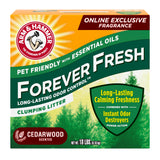 Arm & Hammer Forever Fresh Clumping Cat Litter Cedarwood, MultiCat 18lb, Pet Friendly with Essential Oils, (Pack of 1)