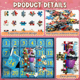 Advent Calendar 2024 Christmas Jigsaw Puzzle - 1008 Pieces 24 Days of Countdown Calendar Christmas Emporium Puzzle Family Game Puzzles for Christmas Gift Toys Teens Adult