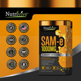 Nutrivive™ SAM-e Supplement 1000mg - 60 Capsules of Same Supplements - Money Back Guaranteed