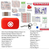 276PCS First Aid Kit Home Car Camping Hiking Emergency Supplies Small Compact Lovely Bag for School Outdoor, Basic Outdoor Essentials Survival Kit for Travel AMORNING