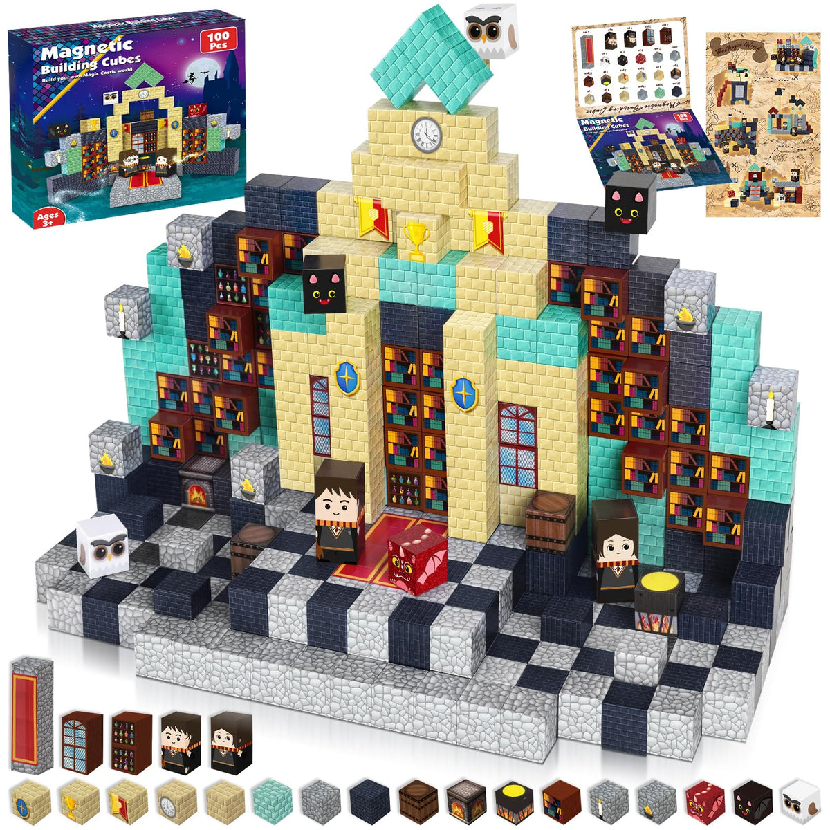 Goody King Magnetic Blocks |100PCS Magnetic Building Blocks Magic‘s Ho