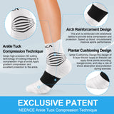 NEENCA Medical Compression Socks for Women & Men Circulation—2 Pairs, Ankle Compression Stockings for Pain Relief, Plantar Fasciitis, Swelling, Running, Nurses, Travel, Pregnancy, Flying. 20-30 mmHg