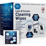 MED PRIDE Premoistened Lens Wipes | Anti-Static, Anti-Fog, Quick-Dry & Scratch-Free| 100 Cleaning Cloths for LED Touch Screen, iPhones, iPads, Computer Monitors, Eyeglasses, Camera Lenses, Laptop