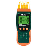 Extech SDL200 Four-Channel Thermometer SD Logger + Extech UA100-240 Universal AC Adaptor