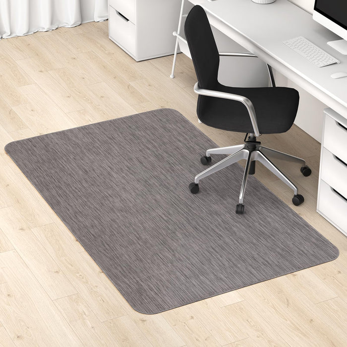 Blvornl Office Chair Mat for Hardwood Floor, 45"x 53" Desk Chair Mat for Hard Wood and Tile Floor, Large Anti-Slip Hard Floor Protector Rolling Chair Mat, PVC Mat Desk Rug for Office Home, Dark Grey