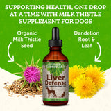 Animal Essentials Liver Defense Liver Support for Dogs & Cats, 2 fl oz - Made in USA, Dandelion & Milk Thistle