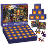 Halloween Puzzles Advent Calendar 2024 for Adults Teens,1008pcs Halloween Puzzles for Kids 31 Day Countdown to Halloween Jigsaw Puzzles Halloween Gifts