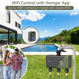 Diivoo WiFi Sprinkler Timer 3 Zone, Smart Water Hose Timer Compatible with Alexa and Google, Remote Control Irrigation Timer, Automatic Manual Watering, Rain Delay, for Garden, Yards and Lawns