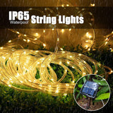 Solar Rope Light 3 Pack 39 FT 100 LEDs IP65 Waterproof Outdoor LED ‎Solar Outdoor Lights for Party Garden Yard Home Wedding Christmas Halloween Holiday Tree Decoration Lighting(3 Pack)