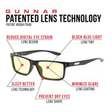 GUNNAR - Premium Reading Glasses - Blocks 65% Blue Light - Vertex, Onyx, Amber Tint, Pwr +2.5