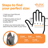 IMAK Brownmed Compression Arthritis Gloves - Compression Gloves for Arthritis & Joint Pain Support - Men's & Women's Fingerless Gloves to Support Circulation - Grey - Large