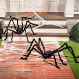 JOYIN 2 Pack 5 Ft. Halloween Outdoor Decorations Black Scary Giant Fake Hairy Spider Props for Yard Party Decor