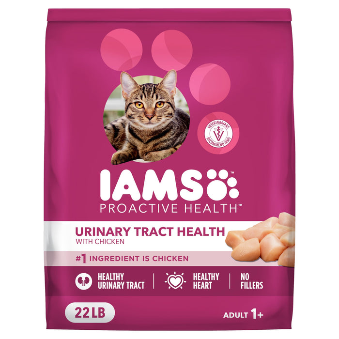 IAMS Proactive Health Urinary Tract Health Dry Cat Food, Chicken, 22 lb