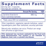 Pure Encapsulations L-Carnitine | Hypoallergenic Supplement for Cardiovascular and Endurance Support | 120 Capsules