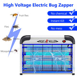 Pest Killer Bug Zapper, Powerful 20W 2800V Electric Mosquito Insect Zapper Indoor Plug-in, Fly Trap Mosquito Killer Repellent UV Light Lamp, Home Pest Control Gnat Moth Catcher Eliminator Eradicator