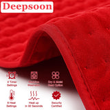 Heating Pad-Electric Heating Pads for Back,Neck,Abdomen,Moist Heated Pad for Shoulder,Knee,Hot Pad for Arms and Legs,Dry&Moist Heat & Auto Shut Off,Gifts for Women Men(Red, 12''×24'')