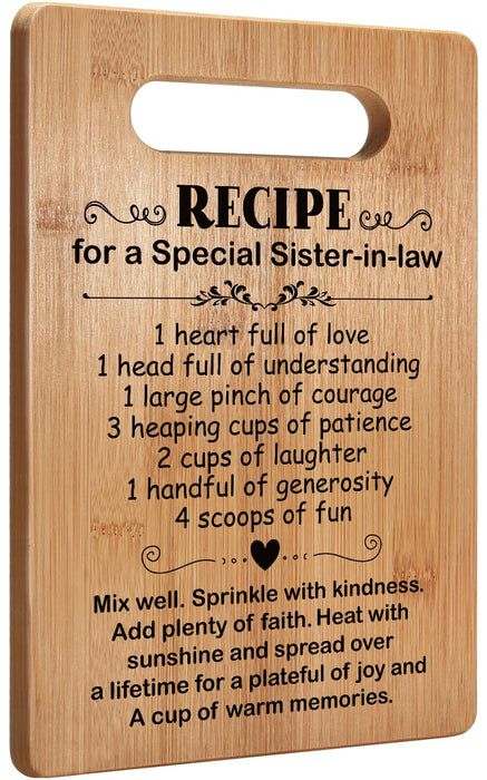 Best Sister-in-Law Birthday Gifts, Popular Sister-in-Law Gifts from Sister, Sister-in-Law Cutting Board Gift, Sister-in-Law Gifts for Mother's Day, Wedding, Christmas