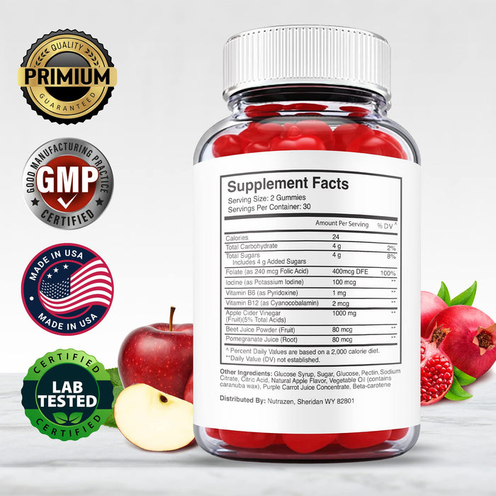 (2 Pack) Keto Life Plus Gummies - Official Formula, Vegan - Keto Life Plus ACV Gummies with Apple Cider Vinegar, Weight Apple Loss Cider, Great Taste, Vitamin B12, B6, Beet Root Juice (120 Gummies)